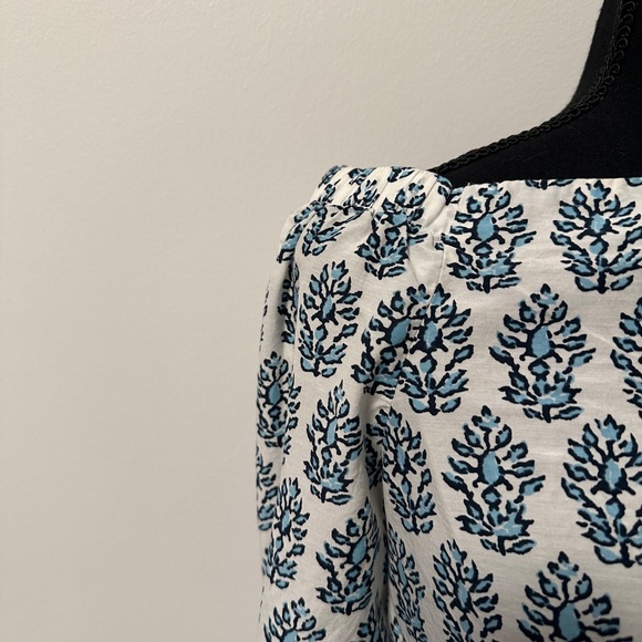 *J. MCLAUGHLIN* White x Blue Long Sleeve Shirt Size Small - Picture 3 of 7